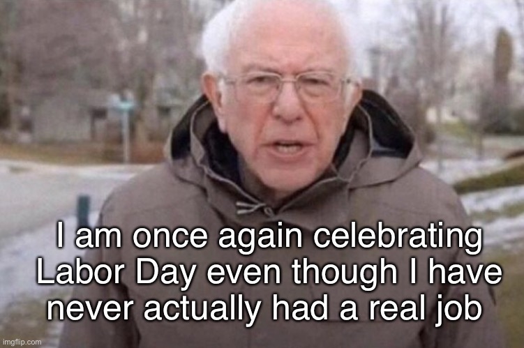 A professional politician celebrating Labor Day ? | I am once again celebrating Labor Day even though I have never actually had a real job | image tagged in i am once again asking,memes,politics lol,hypocrisy,irony | made w/ Imgflip meme maker