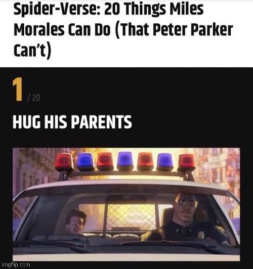 hold up | image tagged in oof,spiderman,miles morales,peter parker | made w/ Imgflip meme maker