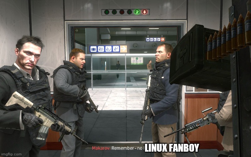 no russian | LINUX FANBOY | image tagged in no russian | made w/ Imgflip meme maker