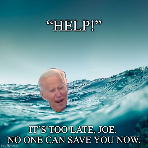 It’s too late, Joe. | “HELP!”; IT’S TOO LATE, JOE. 
NO ONE CAN SAVE YOU NOW. | image tagged in joe biden,creepy joe biden,biden,democrat party,government corruption,election fraud | made w/ Imgflip meme maker