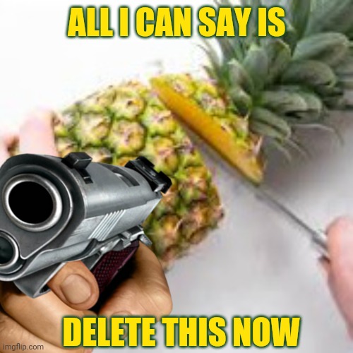 ALL I CAN SAY IS DELETE THIS NOW | made w/ Imgflip meme maker