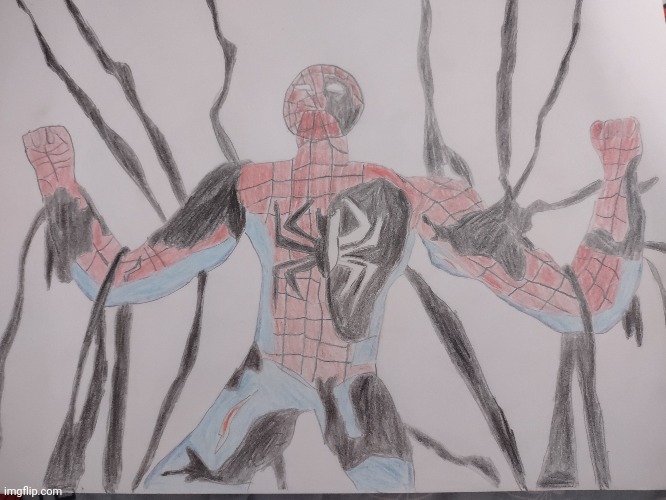 Drawing of spider man | image tagged in spiderman,drawing | made w/ Imgflip meme maker