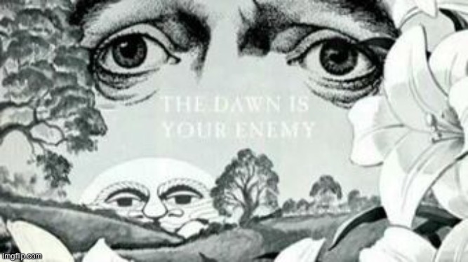 The Dawn is your enemy | image tagged in the dawn is your enemy | made w/ Imgflip meme maker