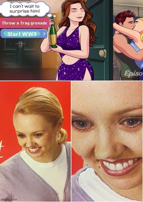 image tagged in woman smiling | made w/ Imgflip meme maker