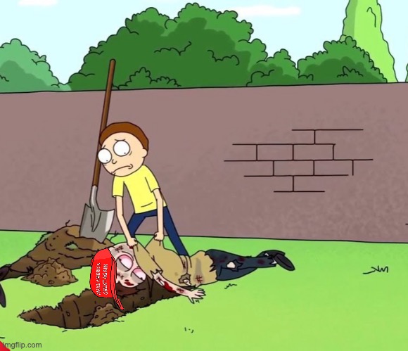 Morty with his dead body | image tagged in morty with his dead body | made w/ Imgflip meme maker