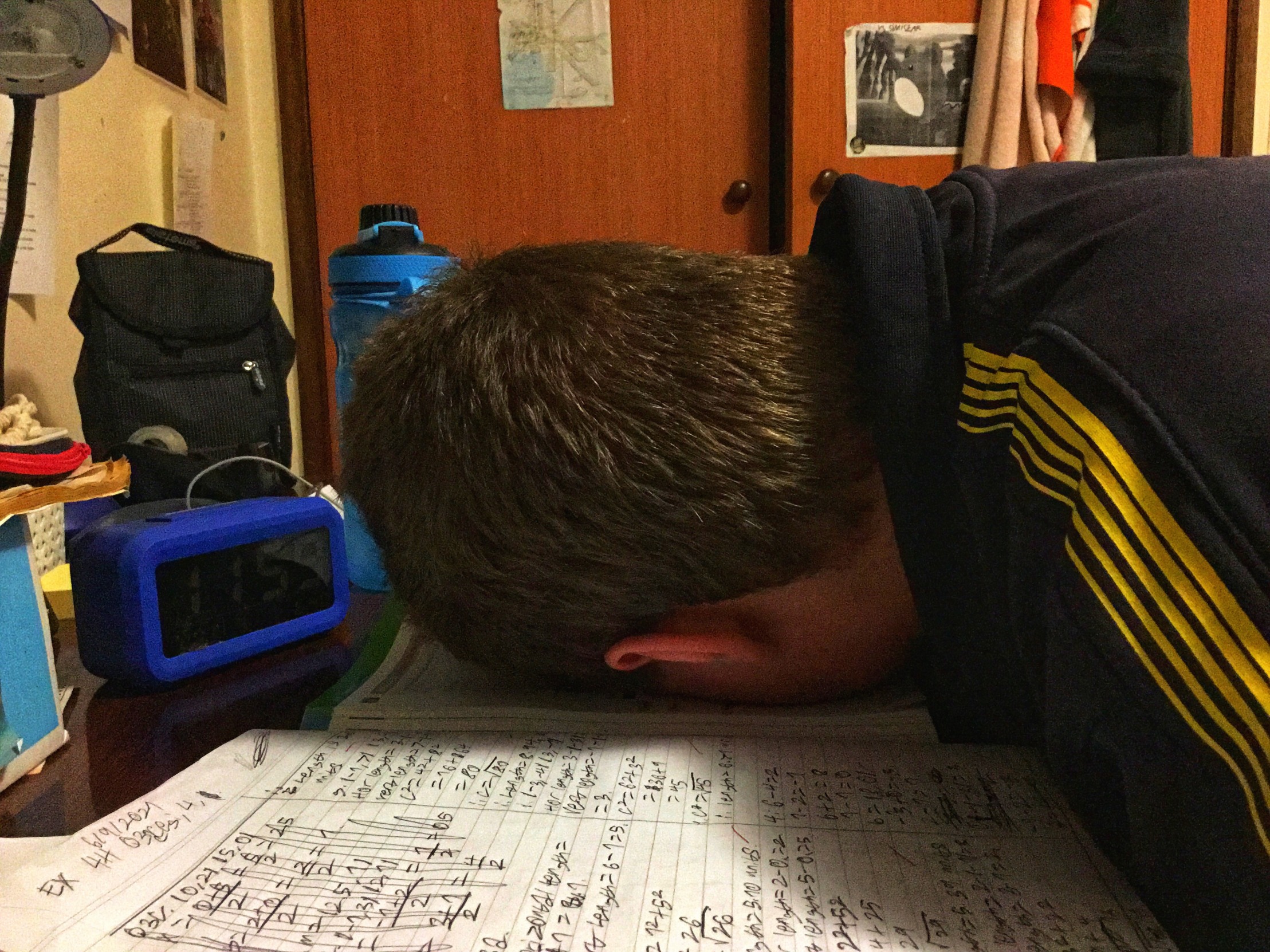 Sleeping while studying Blank Meme Template