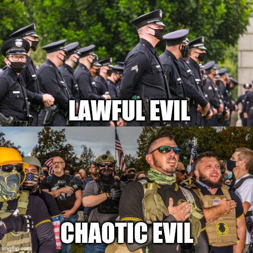 Evil | LAWFUL EVIL; CHAOTIC EVIL | image tagged in evil | made w/ Imgflip meme maker