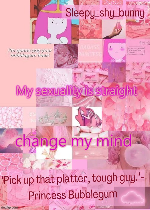 bc i go by he | My sexuality is straight; change my mind | image tagged in yachi's bubblegum temp thx nonbinary owl | made w/ Imgflip meme maker