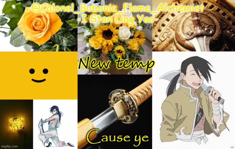 Another Ling temp again | New temp; Cause ye | image tagged in another ling temp again | made w/ Imgflip meme maker