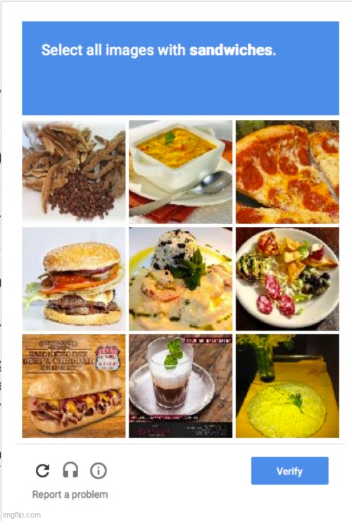 Captcha food | image tagged in captcha food | made w/ Imgflip meme maker