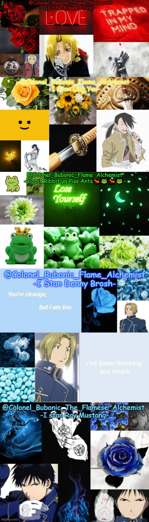 All the din darn Temps I made today | image tagged in another edward temp again,another ling temp again,colonel's rubber froggie temp,another denny temp again,roy tempo again | made w/ Imgflip meme maker