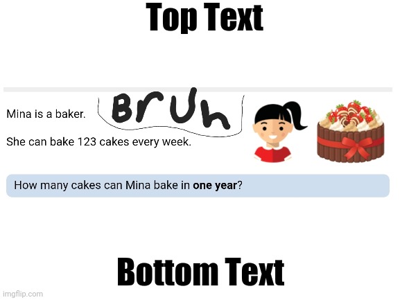 Bruh | Top Text; Bottom Text | image tagged in blank white template,bruh moment | made w/ Imgflip meme maker