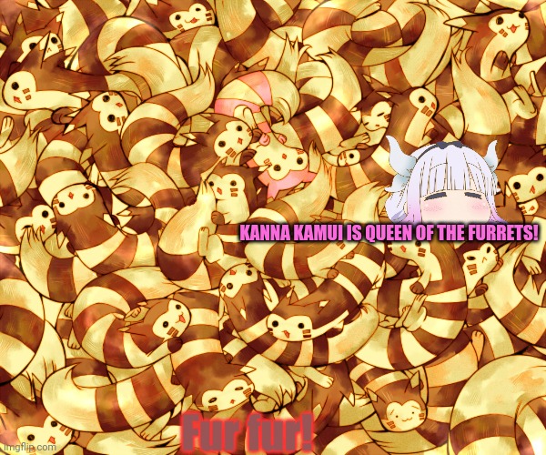 KANNA KAMUI IS QUEEN OF THE FURRETS! Fur fur! | made w/ Imgflip meme maker