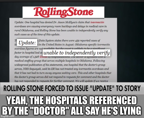 COVID-19 Sensationalism is nothing more than fear-mongering | YEAH, THE HOSPITALS REFERENCED BY THE "DOCTOR" ALL SAY HE'S LYING | image tagged in covid-19,fake news,retraction | made w/ Imgflip meme maker