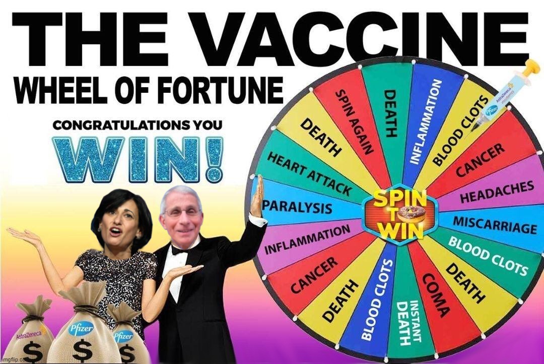 Spin to Win! | image tagged in fauci,cdc,wheel of fortune,covid,vaccine,biden blunder | made w/ Imgflip meme maker
