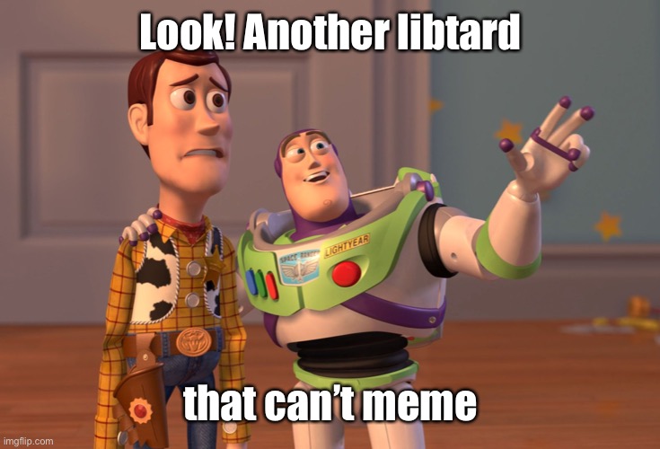 X, X Everywhere Meme | Look! Another libtard that can’t meme | image tagged in memes,x x everywhere | made w/ Imgflip meme maker