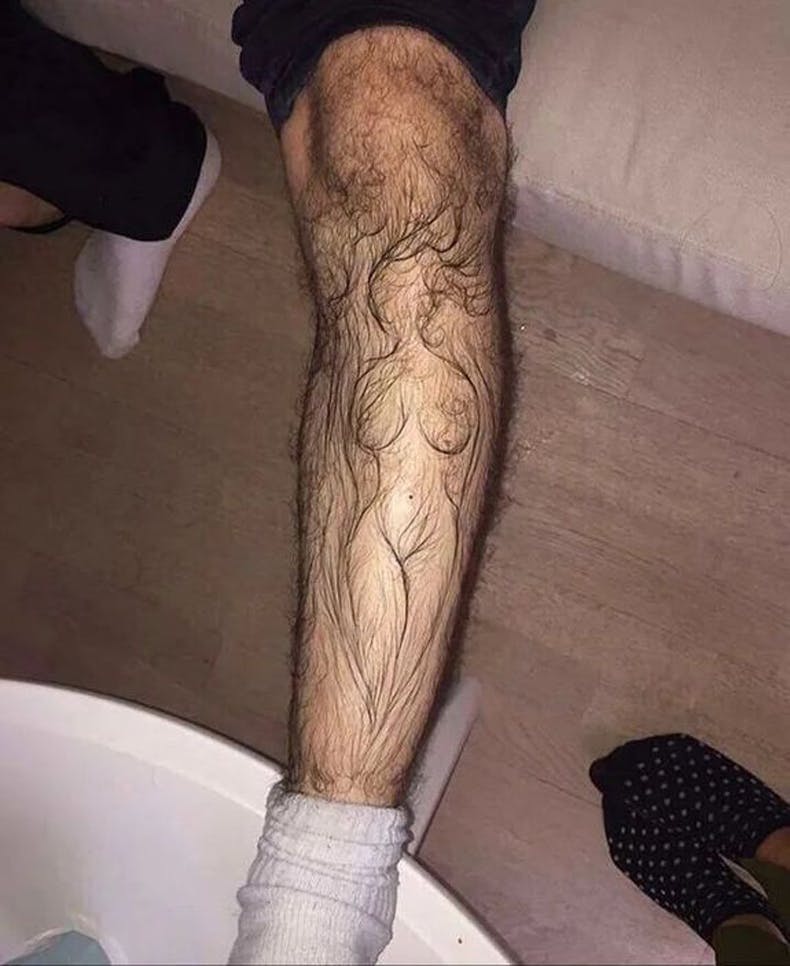 High Quality Hairy leg woman Blank Meme Template