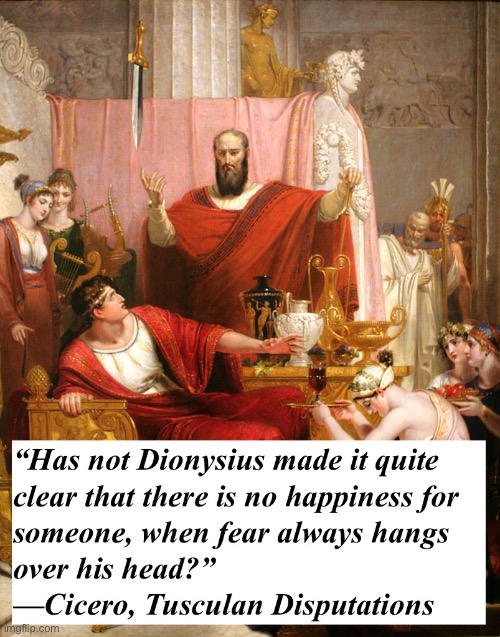 Sword of Damocles | image tagged in sword of damocles | made w/ Imgflip meme maker