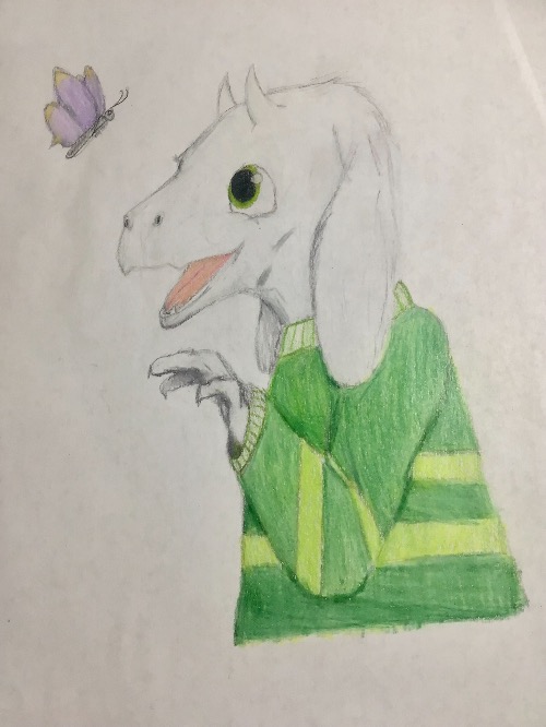 Behold, Prince Smol Innocent Bean Asriel. Yes I drew this. Time: 3 hours, 26 minutes. | image tagged in my drawing | made w/ Imgflip meme maker