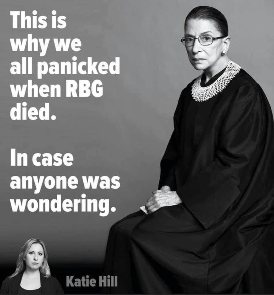 High Quality Panic after RBG died Blank Meme Template