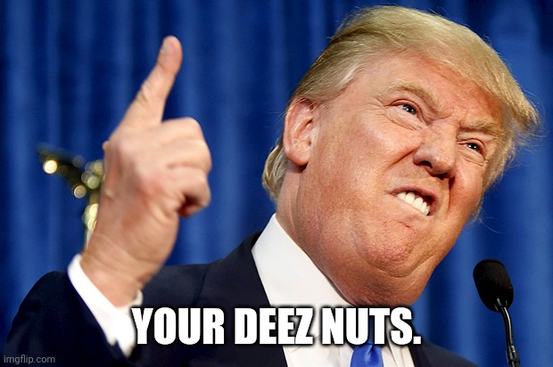 Donald Trump | YOUR DEEZ NUTS. | image tagged in donald trump | made w/ Imgflip meme maker