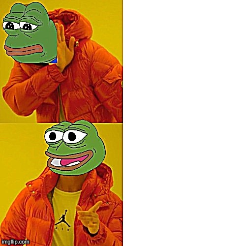 High Quality Pepe hotline bling Blank Meme Template