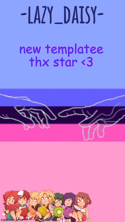 -i_is_lazy_daisy-'s omnisexual template | new templatee
thx star <3 | image tagged in yay,thanks | made w/ Imgflip meme maker