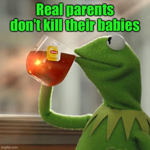 But That's None Of My Business Meme | Real parents don’t kill their babies | image tagged in memes,but that's none of my business,kermit the frog | made w/ Imgflip meme maker