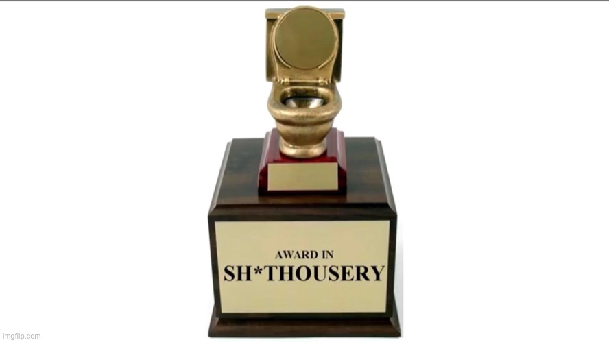 Sh*thousery Award | image tagged in sh thousery award | made w/ Imgflip meme maker