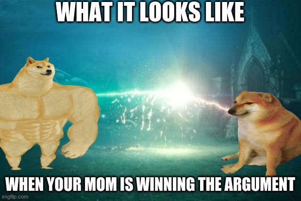 WHAT IT LOOKS LIKE; WHEN YOUR MOM IS WINNING THE ARGUMENT | made w/ Imgflip meme maker