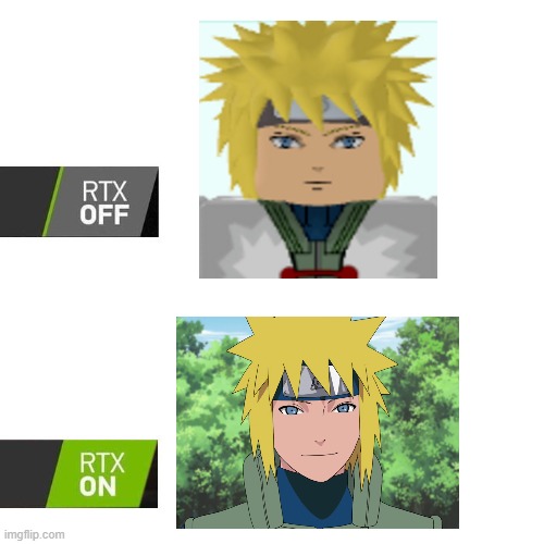 ew | image tagged in minato nimakaze,naruto,rtx on and off | made w/ Imgflip meme maker