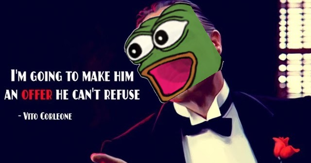 High Quality Pepe Godfather Blank Meme Template