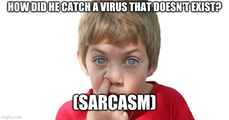 ruined it oh well | HOW DID HE CATCH A VIRUS THAT DOESN'T EXIST? (SARCASM) | image tagged in dumb kid | made w/ Imgflip meme maker