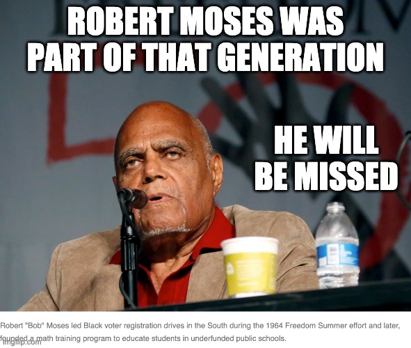 ROBERT MOSES WAS PART OF THAT GENERATION HE WILL BE MISSED | made w/ Imgflip meme maker