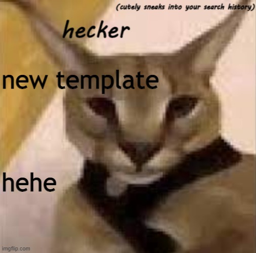 new template; hehe | image tagged in hecker template | made w/ Imgflip meme maker