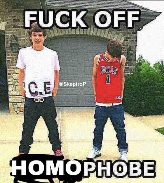 F*ck off homophobe Blank Meme Template