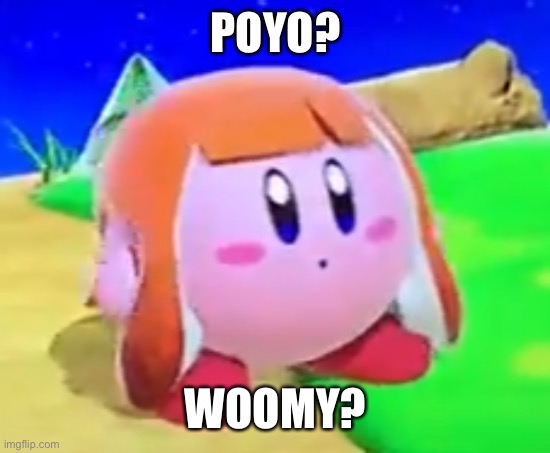 Inkling Kirby | POYO? WOOMY? | image tagged in inkling kirby | made w/ Imgflip meme maker
