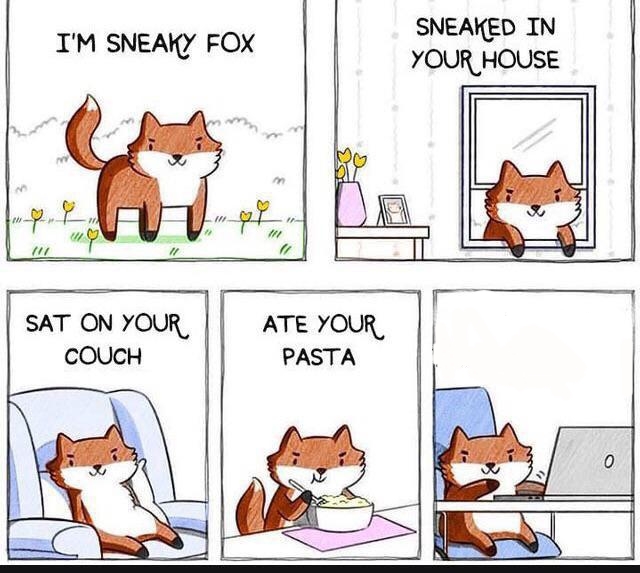 I'm Sneaky Fox Blank Meme Template