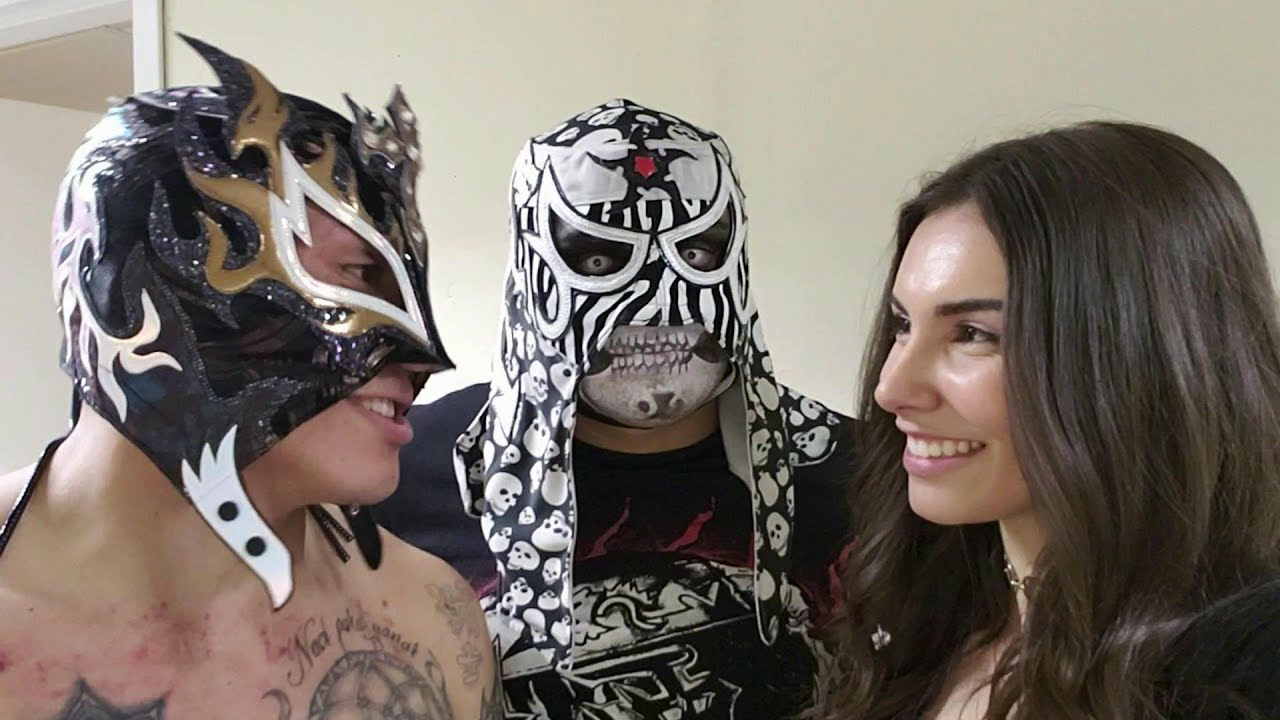 Lucha Bros with Alicia Atout Blank Meme Template