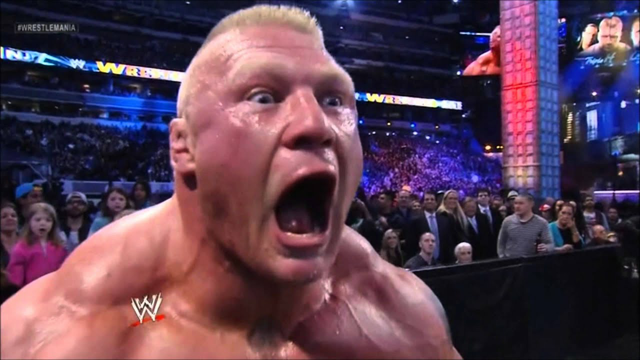 Brock Lesnar scream Blank Meme Template
