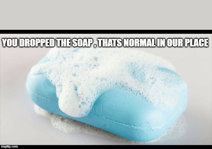 YOU DROPPED THE SOAP , THATS NORMAL IN OUR PLACE | made w/ Imgflip meme maker