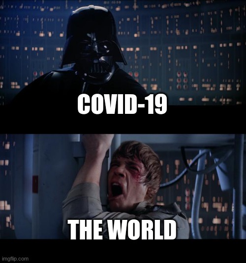 Star Wars No Meme | COVID-19; THE WORLD | image tagged in memes,star wars no | made w/ Imgflip meme maker