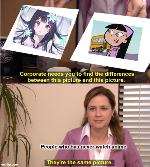 They're The Same Picture | People who has never watch anime | image tagged in memes,they're the same picture | made w/ Imgflip meme maker