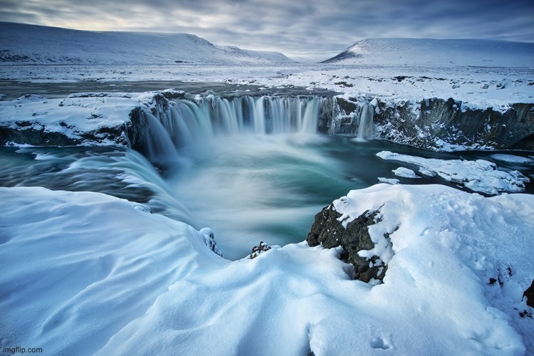 Goðafoss, Iceland | image tagged in amazing,unfunny | made w/ Imgflip meme maker
