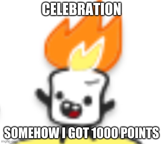 CELEBRATION; SOMEHOW I GOT 1000 POINTS | image tagged in fun | made w/ Imgflip meme maker