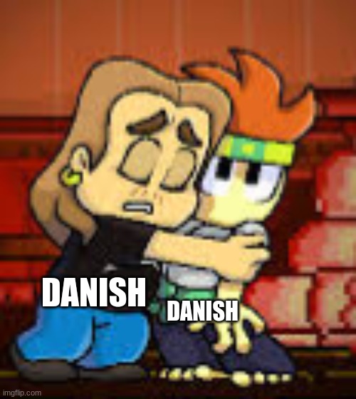 Beer man hugging dan | DANISH; DANISH | image tagged in beer man hugging dan | made w/ Imgflip meme maker