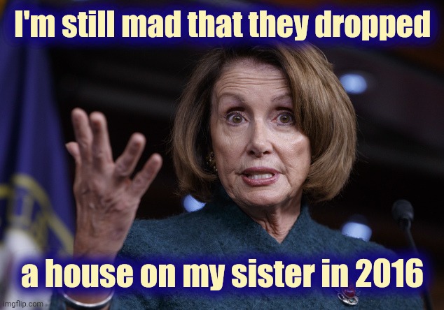 The wicked Witch of the west | I'm still mad that they dropped; a house on my sister in 2016 | image tagged in good old nancy pelosi,election 2016,never forget,revenge of the nerds,trump derangement syndrome,politicians suck | made w/ Imgflip meme maker