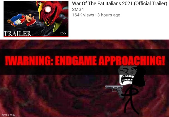 image tagged in warning endgame approaching | made w/ Imgflip meme maker