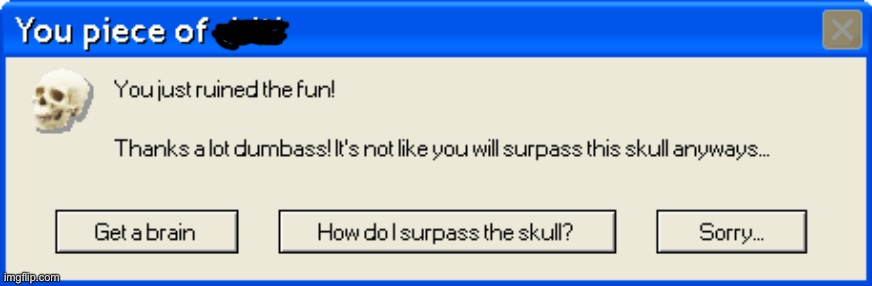 You just ruined the fun! | image tagged in you just ruined the fun | made w/ Imgflip meme maker