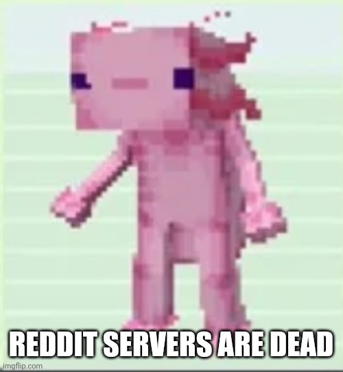 Oh ok | REDDIT SERVERS ARE DEAD | image tagged in axolandl | made w/ Imgflip meme maker